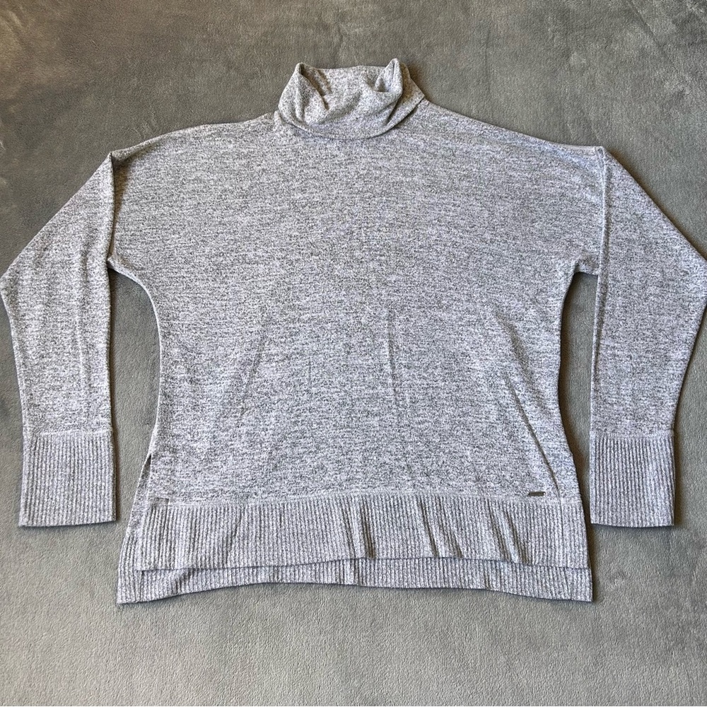 Abercrombie & Fitch Women's Turtleneck Soft Cozy Sweater Long Sleeve Gray Size L